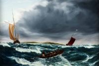 BRAVING THE TEMPEST by Mark McMeekin at Ross's Online Art Auctions