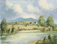 HAYSTACKS BY THE RIVER by J.J. O'Neill at Ross's Online Art Auctions