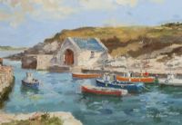 BALLINTOY HARBOUR by Colin Gibson at Ross's Online Art Auctions