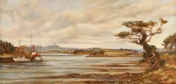 SCRABO ACROSS STRANGFORD LOUGH by Vittorio Cirefice at Ross's Online Art Auctions
