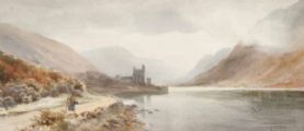GLENVEIGH CASTLE, DONEGAL by Joseph William  Carey RUA at Ross's Online Art Auctions