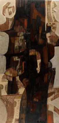 BROWN ABSTRACT by George Campbell RHA RUA at Ross's Online Art Auctions
