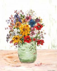VASE OF FLOWERS by Charlie O'Brian at Ross's Online Art Auctions