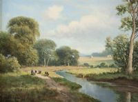 ON THE LAGAN by William Henry  Burns at Ross's Online Art Auctions
