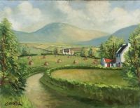 HAYSTACKS IN THE MOURNES by J.J. O'Neill at Ross's Online Art Auctions