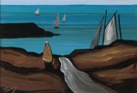 ANTRIM COAST by J.P. Rooney at Ross's Online Art Auctions