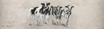 FOUR FRIESIANS by Con Campbell at Ross's Online Art Auctions