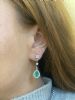 18CT WHITE GOLD EMERALD & DIAMOND DROP EARRINGS at Ross's Online Art Auctions