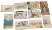 FOLDER OF ASSORTED WATERCOLOURS AND SKETCHES by Ellen Brown Workman McCready at Ross's Online Art Auctions