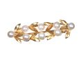 9CT GOLD SEED PEARL BROOCH at Ross's Online Art Auctions