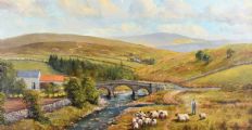 BRIDGE IN THE SPERRINS by William Yeaman at Ross's Online Art Auctions