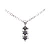 18CT WHITE GOLD SAPPHIRE & DIAMOND PENDANT & CHAIN at Ross's Online Art Auctions