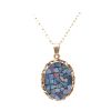 9CT GOLD OPAL PENDANT & CHAIN at Ross's Online Art Auctions