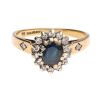 9CT GOLD SAPPHIRE & DIAMOND RING at Ross's Online Art Auctions