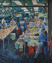 CHINESE FISHMONGERS by Hector McDonnell RUA at Ross's Online Art Auctions
