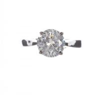 18 CARAT WHITE GOLD DIAMOND SOLITAIRE RING at Ross's Online Art Auctions