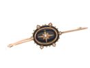 VICTORIAN 9CT GOLD ONYX & SEED PEARL BROOCH at Ross's Online Art Auctions