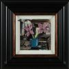 LILAC FLOWERS IN A BLUE VASE by Colin Flack at Ross's Online Art Auctions