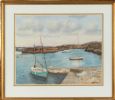 BOATS IN AN IRISH HARBOUR by B. Cowser at Ross's Online Art Auctions