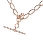 9 CT ROSE GOLD TWISTED OVAL LINK CHAIN WITH T-BAR at Ross's Online Art Auctions