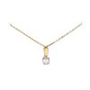 18CT GOLD DIAMOND PENDANT ON 9CT GOLD CHAIN at Ross's Online Art Auctions