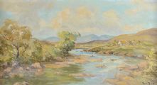 WHITE WATER RIVER IN THE MOURNES by Henry J Foy at Ross's Online Art Auctions