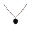 STERLING SILVER ONYX PENDANT & BELCHER-LINK CHAIN at Ross's Online Art Auctions
