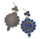 ANTIQUE SILVER AND LAPIS LAZULI DROP EARRINGS at Ross's Online Art Auctions
