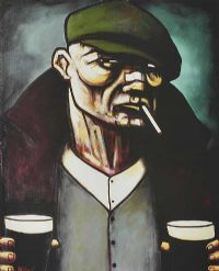 TWO PINTS by Terry Bradley at Ross's Online Art Auctions
