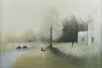 BY THE RIVER LEE, CORK by Anthony Klitz at Ross's Online Art Auctions