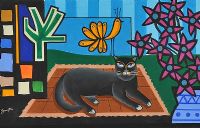 LUCKY BLACK CAT by George Smyth at Ross's Online Art Auctions