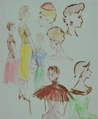 FASHION MODELS by Gladys Maccabe HRUA at Ross's Online Art Auctions