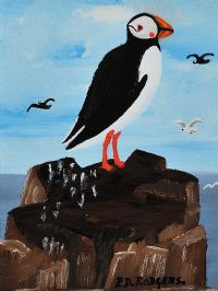 TORY ISLAND PUFFIN by Patsy Dan  Rodgers at Ross's Online Art Auctions