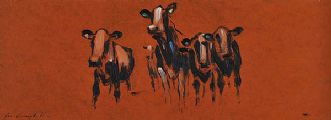STARTLED COWS by Con Campbell at Ross's Online Art Auctions