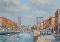 HALFPENNY BRIDGE, DUBLIN by Colin Gibson at Ross's Online Art Auctions