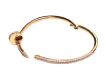 18CT GOLD DIAMOND-SET NAIL BANGLE at Ross's Online Art Auctions
