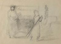 STUDY OF TWO FIGURES by Tom Carr HRHA HRUA at Ross's Online Art Auctions