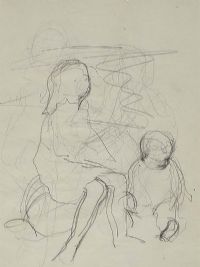 SEATED CHILDREN by Tom Carr HRHA HRUA at Ross's Online Art Auctions
