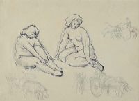 FEMALE NUDE STUDIES by Tom Carr HRHA HRUA at Ross's Online Art Auctions
