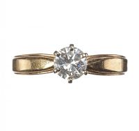 10CT GOLD DIAMOND SOLITAIRE RING at Ross's Online Art Auctions