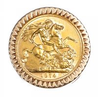 9CT GOLD SOVEREIGN RING at Ross's Online Art Auctions