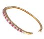 9CT GOLD RUBY AND DIAMOND BANGLE at Ross's Online Art Auctions