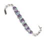 SILVER AMETHYST AND TURQUOISE BRACELET at Ross's Online Art Auctions