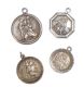A SELECTION OF SILVER ST. CHRISTOPHER MEDALS AND SILVER CHARMS at Ross's Online Art Auctions