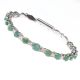 9CT WHITE GOLD EMERALD AND DIAMOND BRACELET at Ross's Online Art Auctions