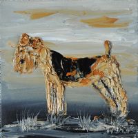 ELIZABETH TAYLOR (TERRIER PUP) by Michael Smyth at Ross's Online Art Auctions