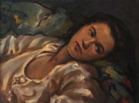 LADY RESTING by Ken Hamilton at Ross's Online Art Auctions