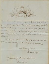 LETTER (WITH SELF PORTRAIT) FROM THE ARTIST TO MRS EDWARD GRUBB by Richard Doyle at Ross's Online Art Auctions