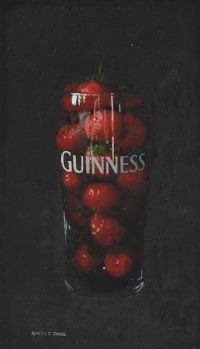 A PINT OF STRAWBERRIES by Martin D. Cooke at Ross's Online Art Auctions