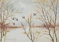 IN FLIGHT by Frederick Bull at Ross's Online Art Auctions